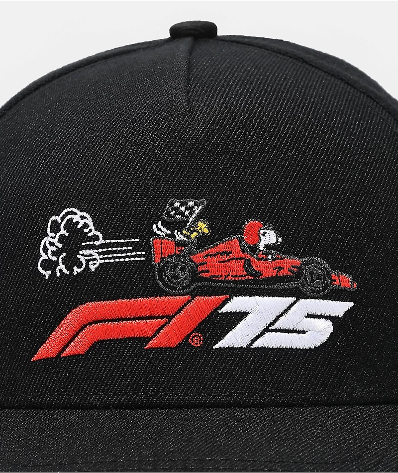 Formula 1 x Peanuts Snoopy Black Snapback Hat