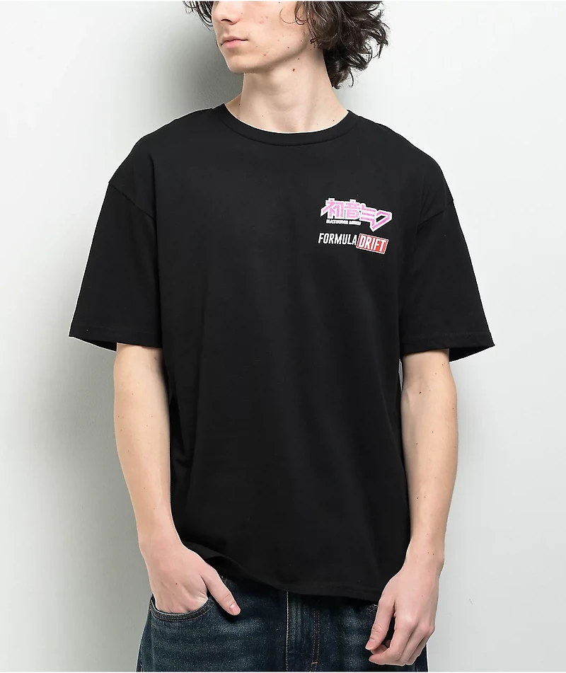 Formula DRIFT x Good Smile Racing Miku Black T-Shirt