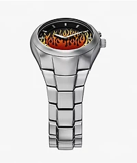 Fossil Big Tic Y2K Flame Yellow & Silver Analog & Digital Watch