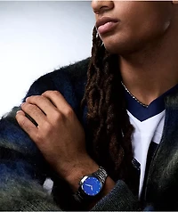Fossil Big Tic Y2K Limited Silver Analog & Digital Watch