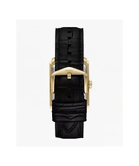 Fossil Caraway Black Croco & Gold Analog Watch