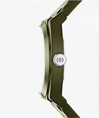 Fossil Everett Scilicone Olive Analog Watch