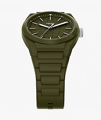 Fossil Everett Scilicone Olive Analog Watch