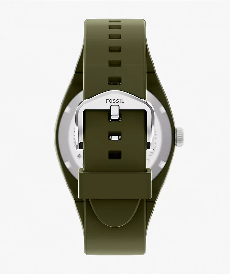 Fossil Everett Scilicone Olive Analog Watch