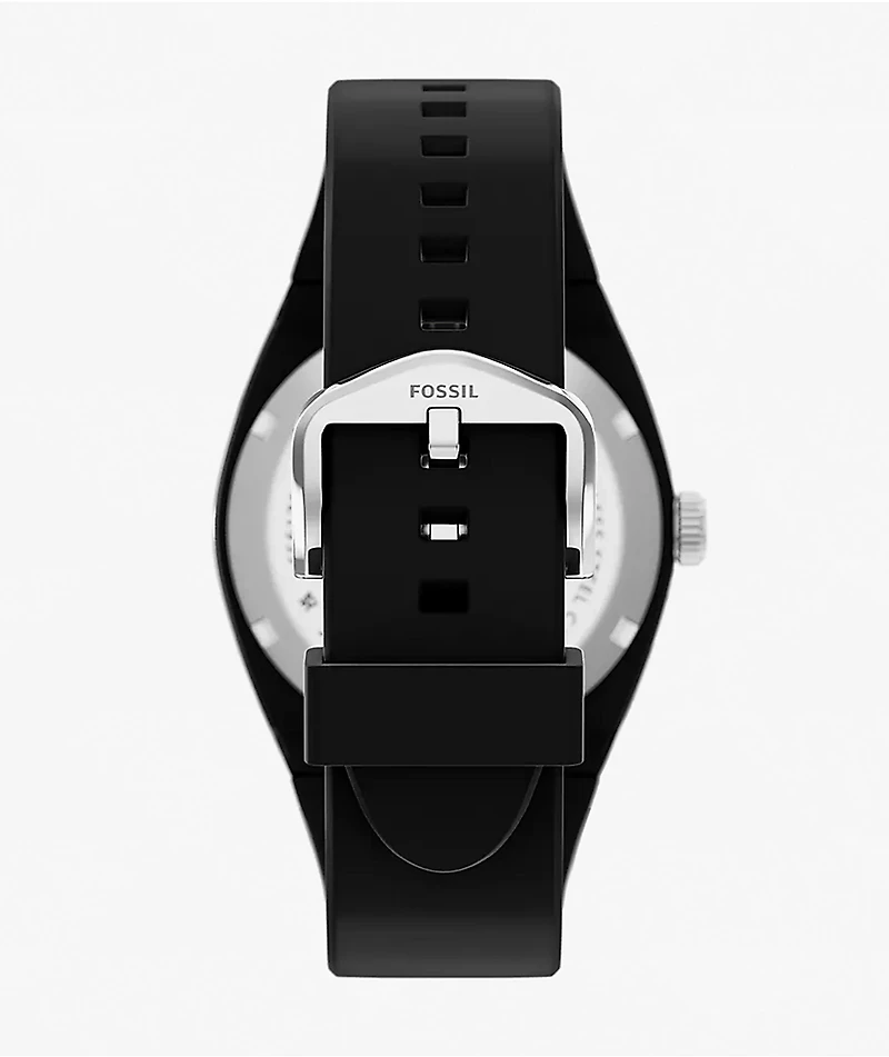 Fossil Everett Silicone Black Analog Watch