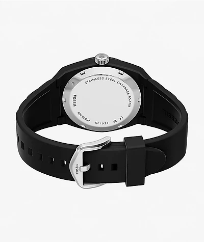 Fossil Everett Silicone Black Analog Watch