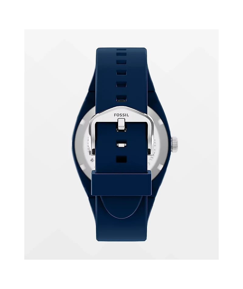 Fossil Everett Silicone Navy Analog Watch