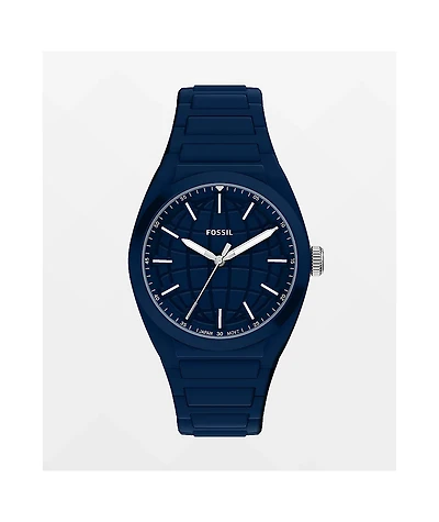Fossil Everett Silicone Navy Analog Watch