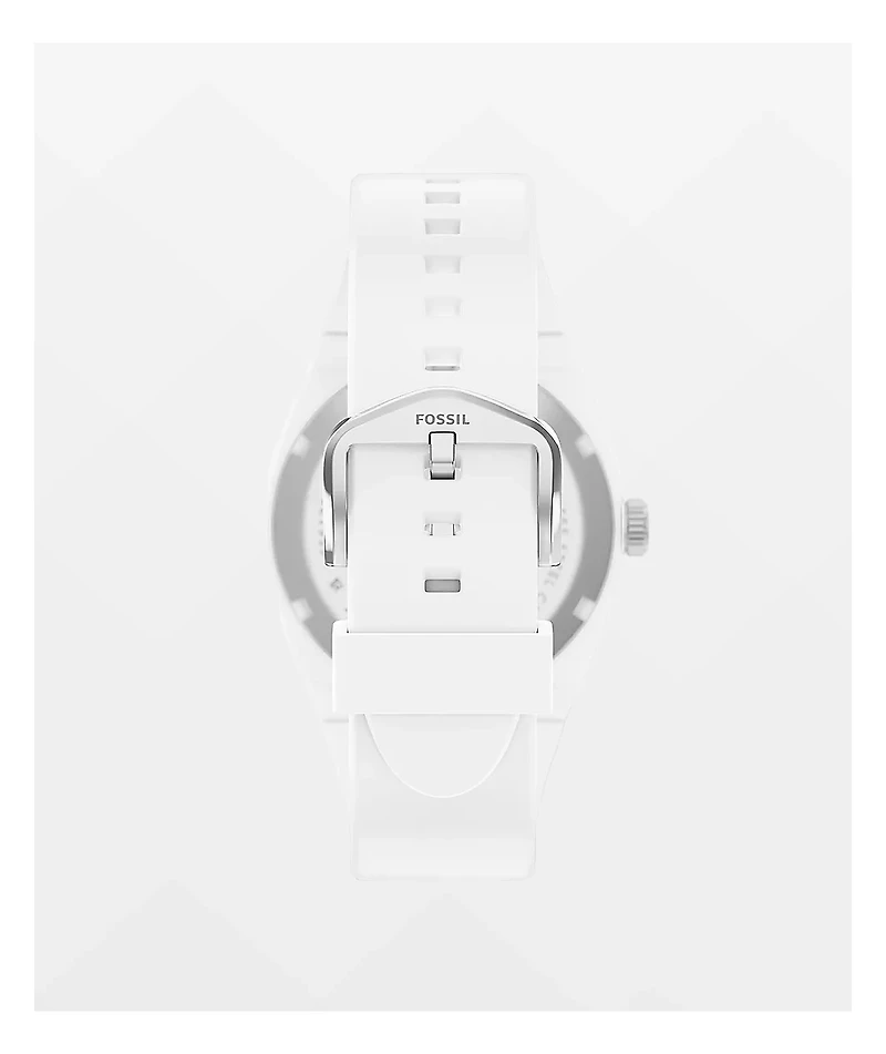 Fossil Everett Silicone White Analog Watch