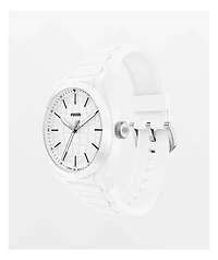 Fossil Everett Silicone White Analog Watch
