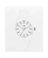 Fossil Everett Silicone White Analog Watch