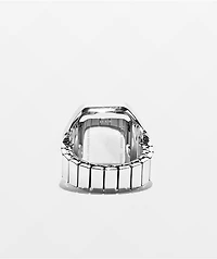 Fossil Raquel Silver Analog Ring Watch