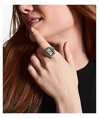 Fossil Raquel Silver Analog Watch Ring