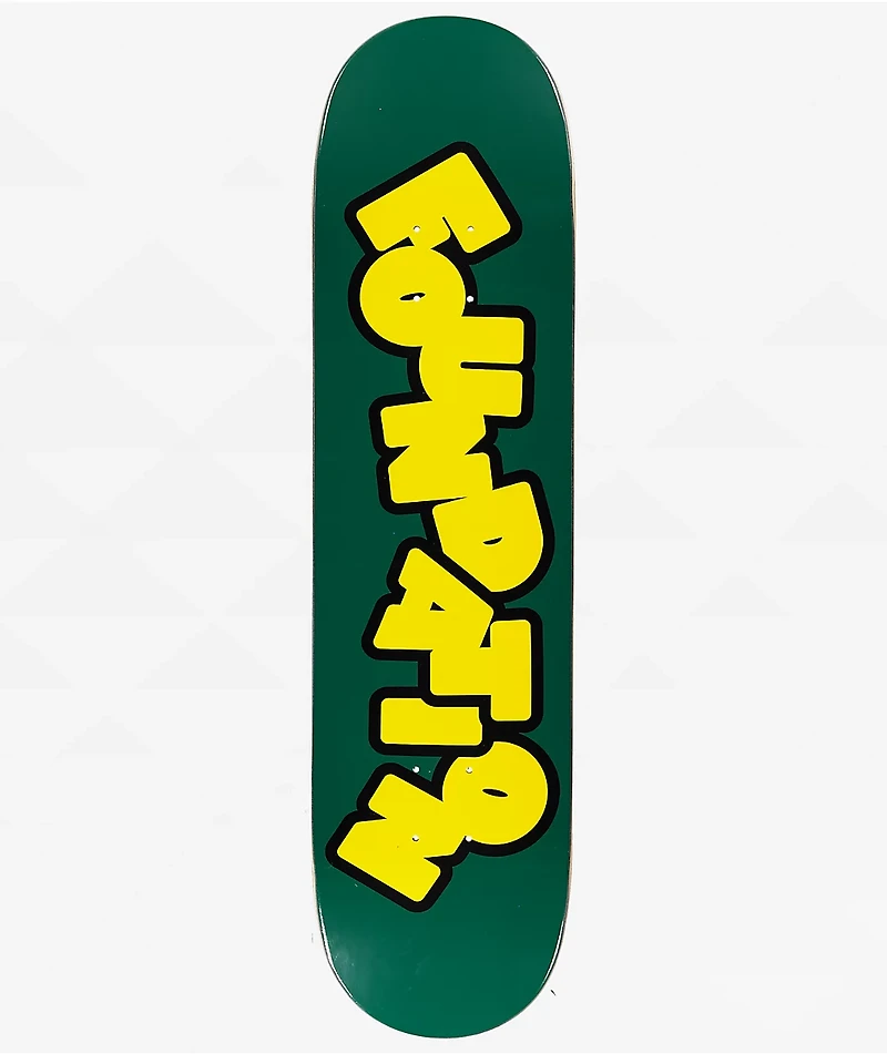 Foundation Block Green 8.0" Skateboard Deck