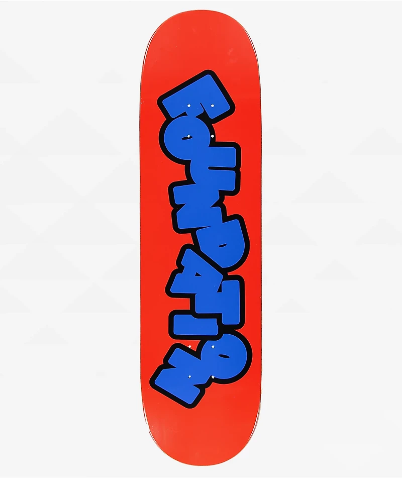 Foundation Block Red Mustard 8.5" Skateboard Deck