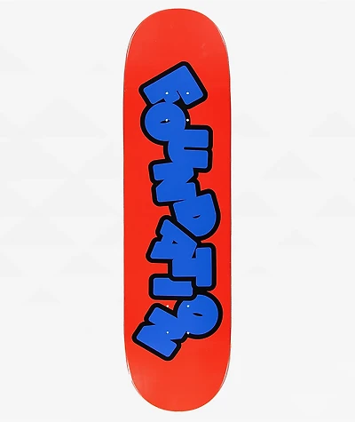 Foundation Block Red Mustard 8.5" Skateboard Deck
