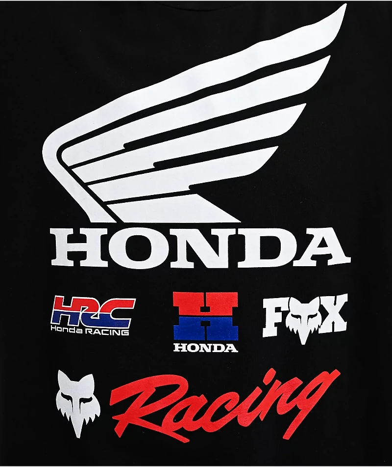 Fox Racing x Honda 195 Original Black T-Shirt