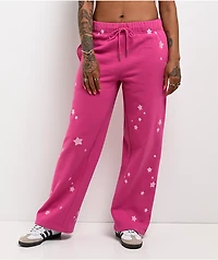Freeworld Issa Star Pink Relaxed Sweatpants