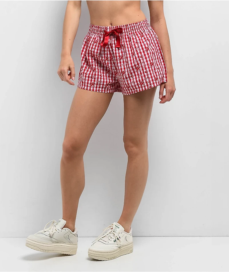Freeworld Lyra Red Gingham Boxer Shorts