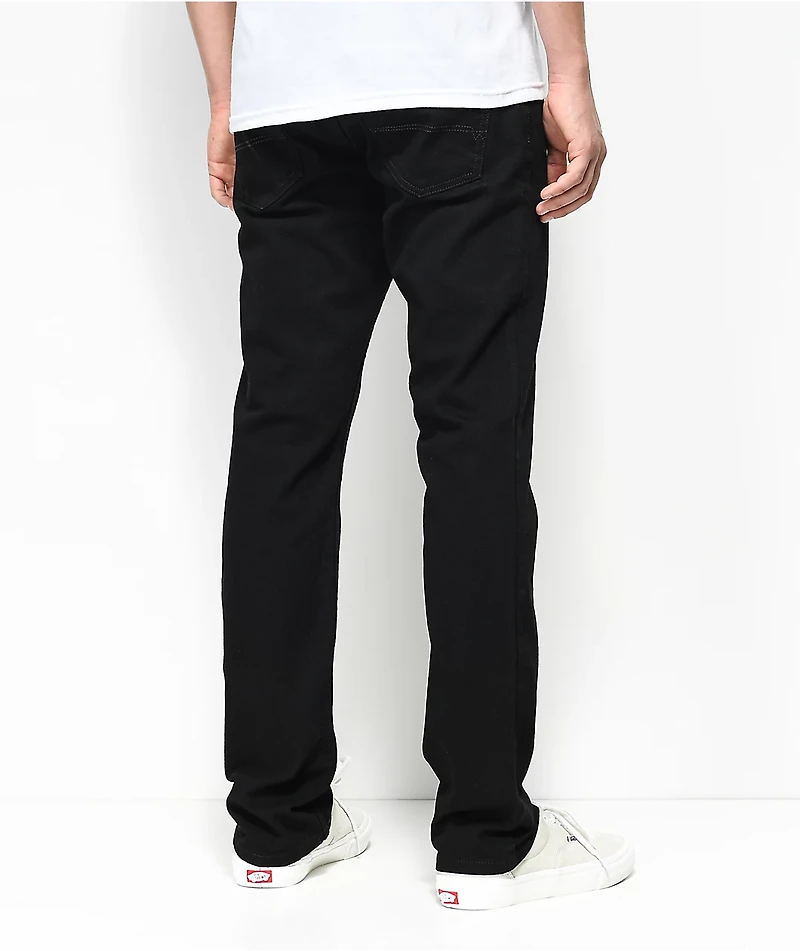 Freeworld Messenger Pure Black Stretch Skinny Jeans