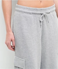 Freeworld Nola Waffle Grey Cargo Relaxed Sweatpants