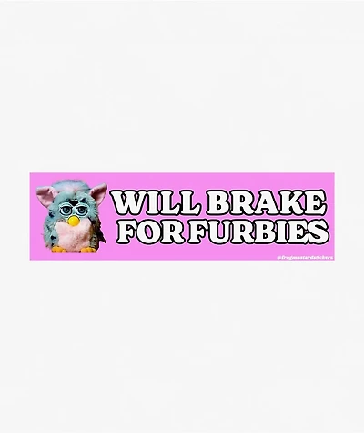 Frog Mustard Brake For Furbies Bumper Sticker