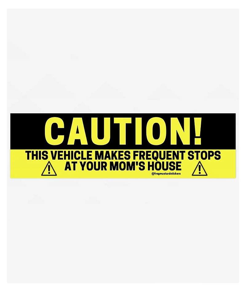Frog Mustard Caution Moms House Sticker