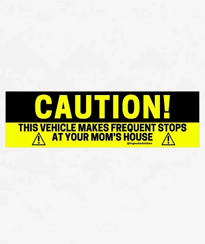 Frog Mustard Caution Moms House Sticker