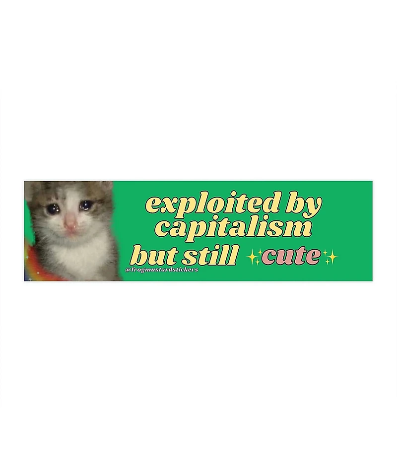 Frog Mustard Exploited By Capitalism Sticker