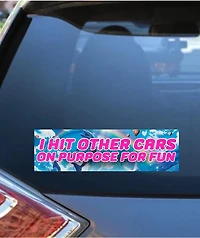 Frog Mustard I Hit Other Cars On Purpose For Fun Bumper Sticker