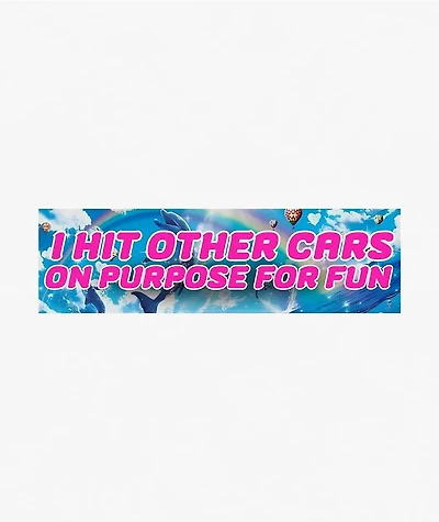 Frog Mustard I Hit Other Cars On Purpose For Fun Bumper Sticker