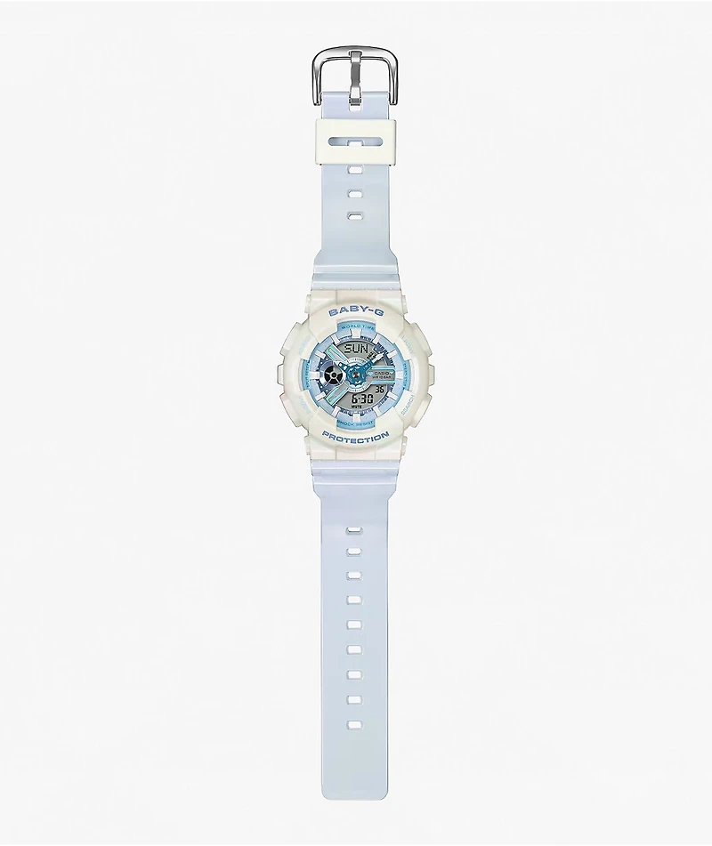 G-Shock Baby-G BA-110PD-2ACR White & Light Blue Analog & Digital Watch