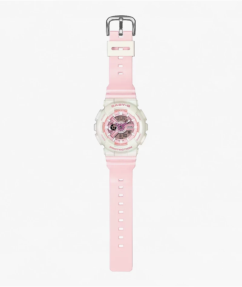 G-Shock Baby-G BA-110PD-4ACR White Analog & Digital Watch