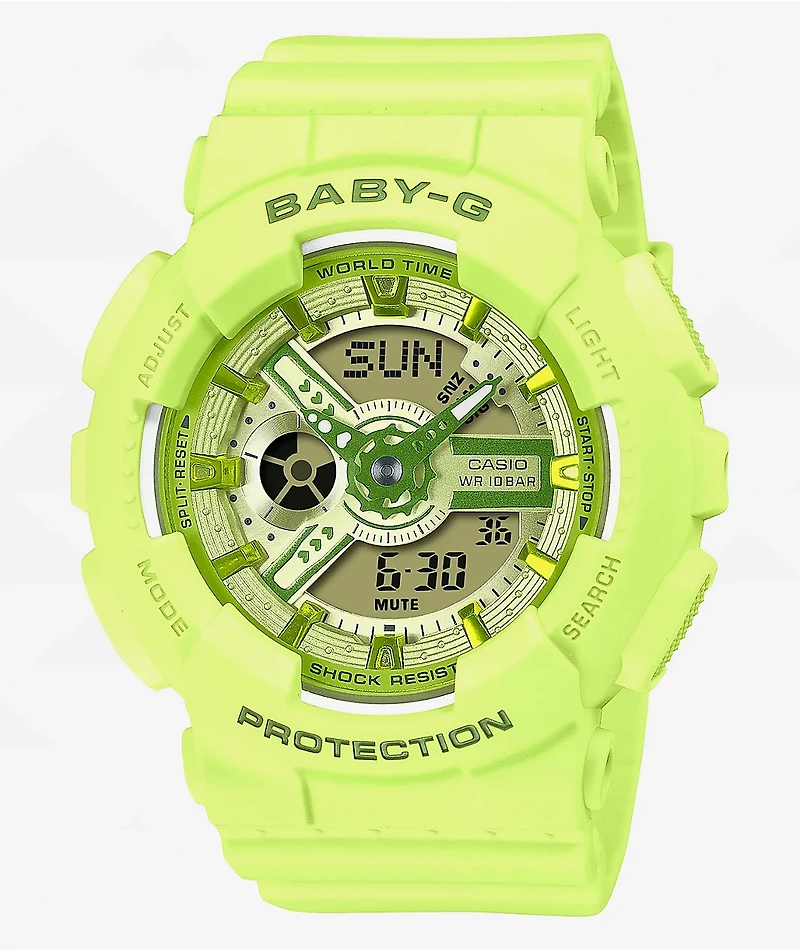 G-Shock Baby-G BA110YK-3A Green Analog & Digital Watch