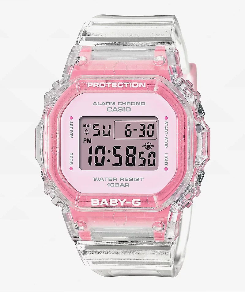 G-Shock Baby-G GD565SJ-7 Transparent Pink Digital Watch