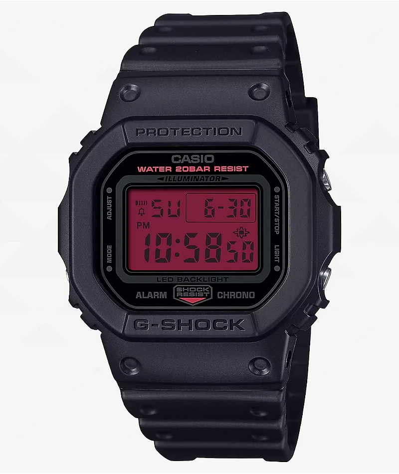 G-Shock DW5600BBR-1 Black & Red Digital Watch