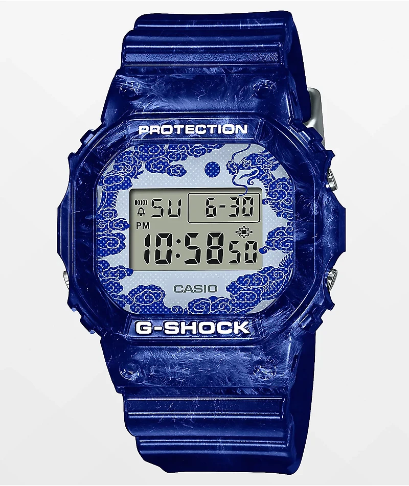 G-Shock DW5600BWP-2 Blue & White Digital Watch