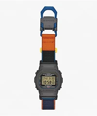 G-Shock DW5600MNC-1 Square Grey, Blue & Orange Digital Watch