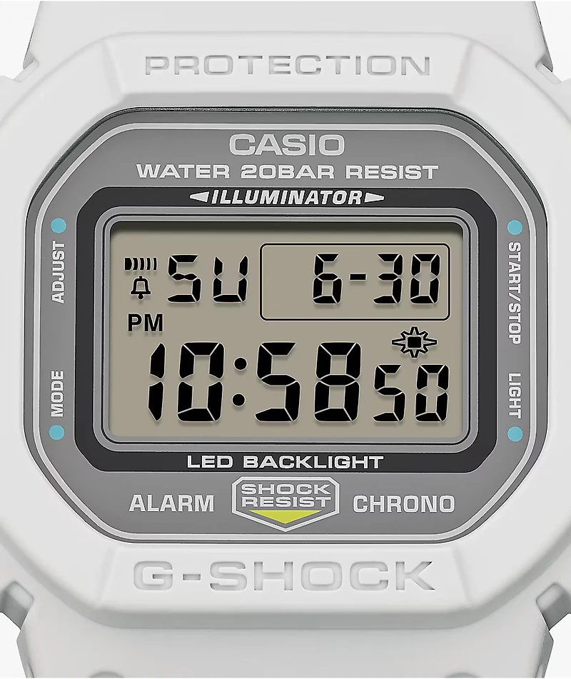 G-Shock DW5600MNC-7A8 Square White, Grey & Yellow Digital Watch