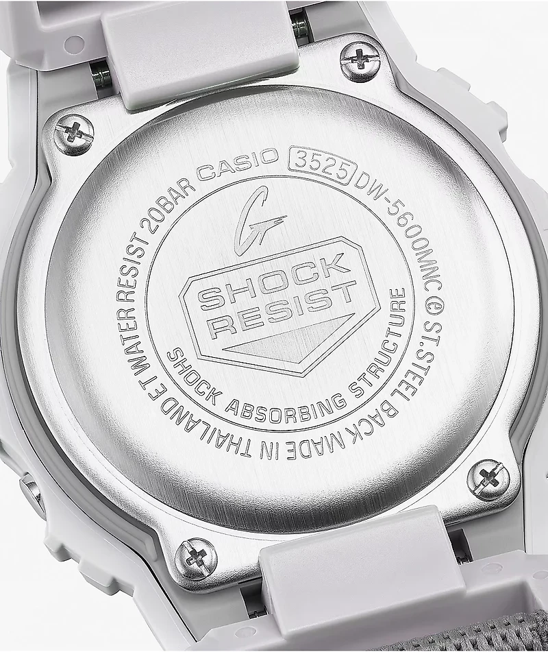 G-Shock DW5600MNC-7A8 Square White, Grey & Yellow Digital Watch