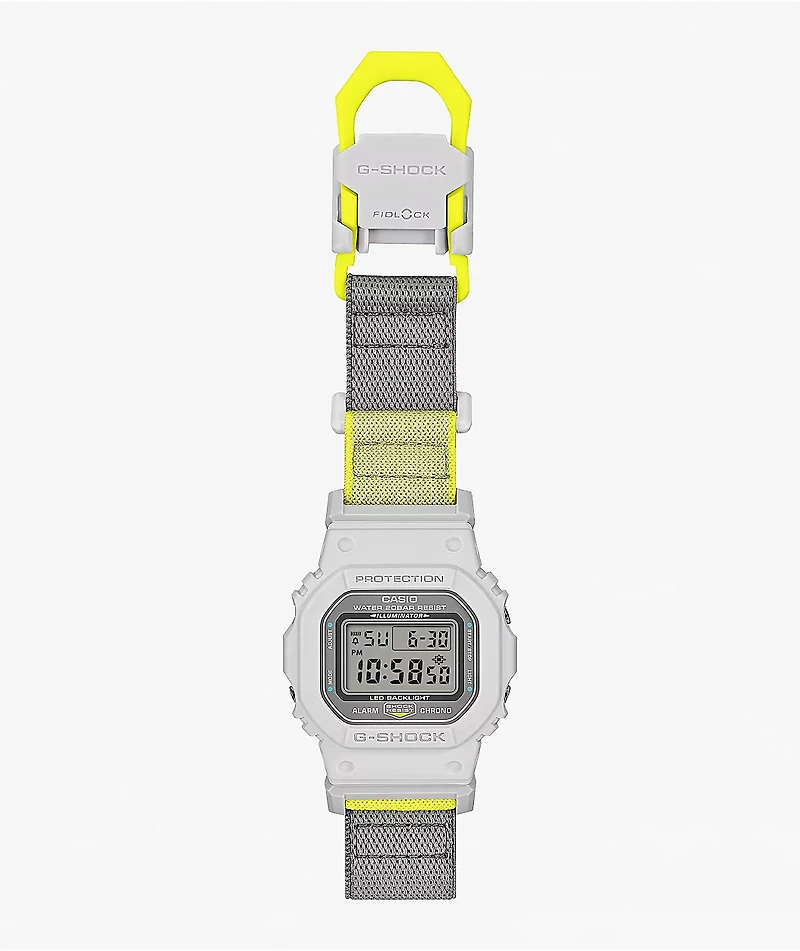 G-Shock DW5600MNC-7A8 Square White, Grey & Yellow Digital Watch