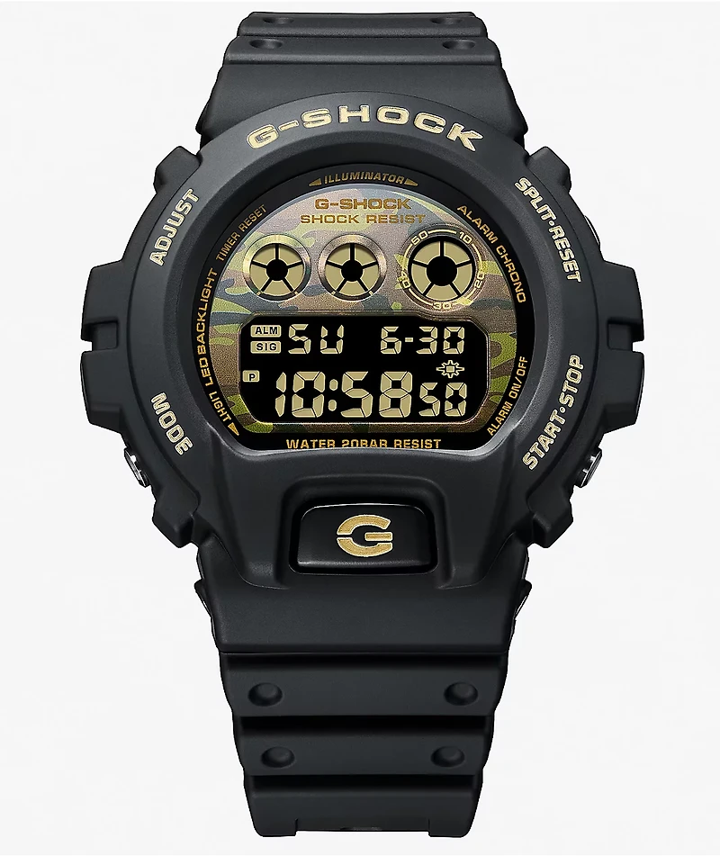 G-Shock DW6900CF-1 Black & Camo Analog & Digital Watch