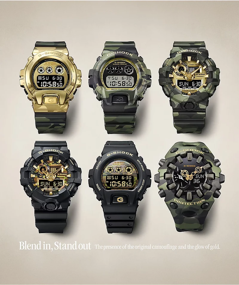 G-Shock DW6900CF-1 Black & Camo Analog & Digital Watch