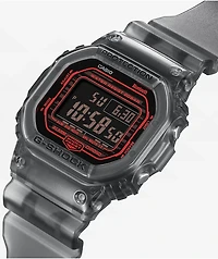 G-Shock DWB5600G-1 Transparent Grey & Red Bluetooth Digital Watch
