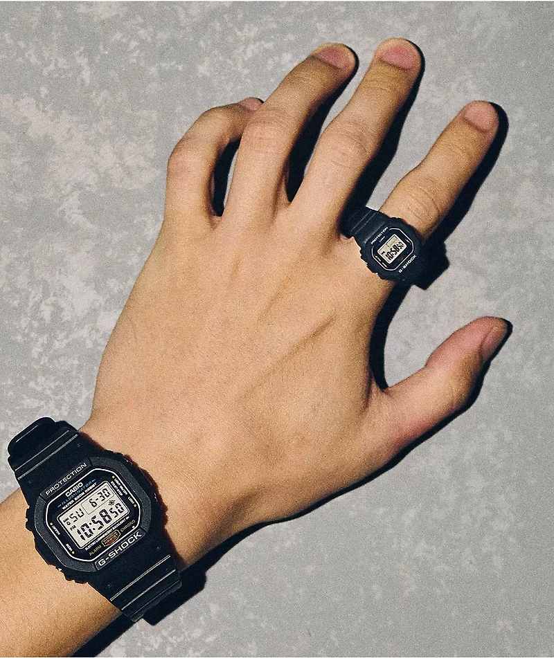G-Shock DWN-5600-1 Black Digital Watch Ring