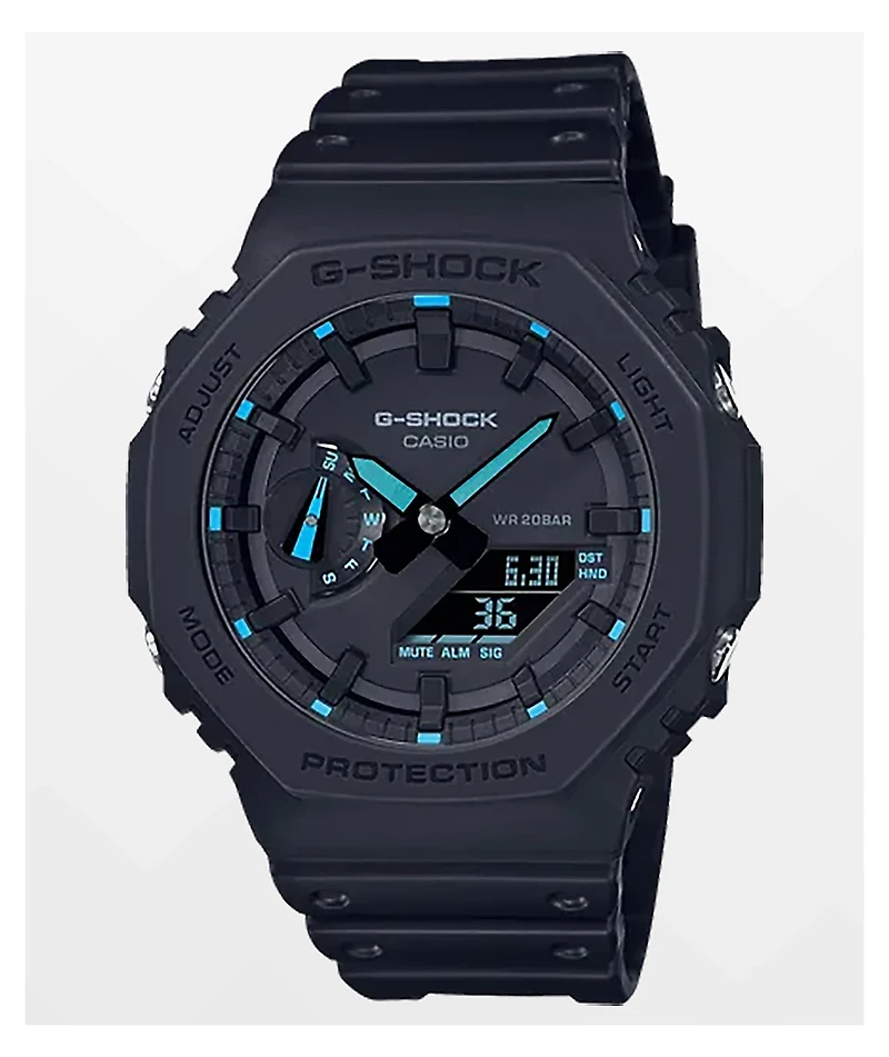 G-Shock GA-2100-1A2 Black & Blue Digital & Analog Watch