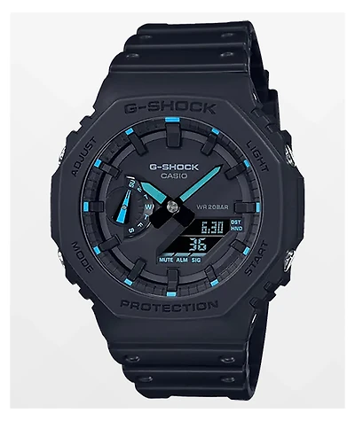 G-Shock GA-2100-1A2 Black & Blue Digital & Analog Watch