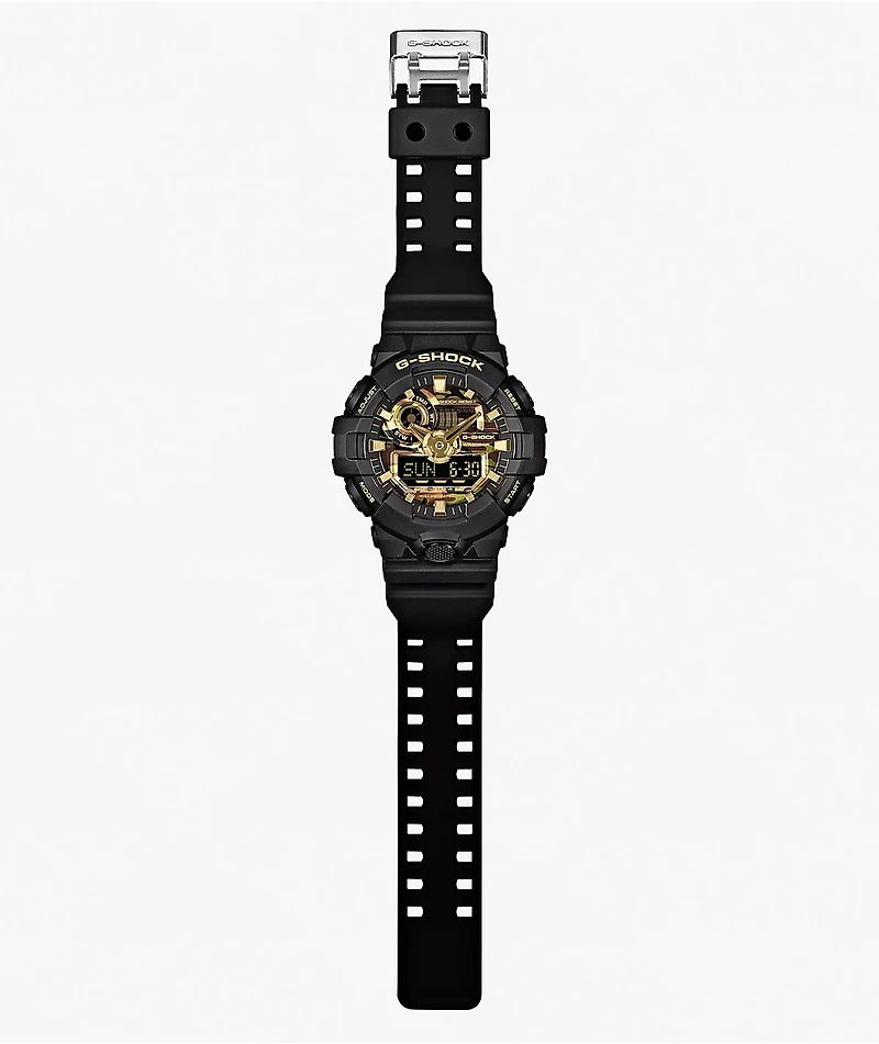 G-Shock GA-700CF-1ACR Black & Gold Camo Analog & Digital Watch