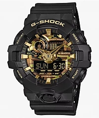 G-Shock GA-700CF-1ACR Black & Gold Camo Analog & Digital Watch