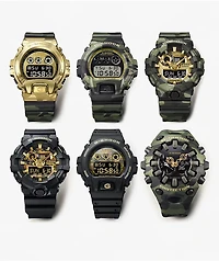 G-Shock GA-700CF-1ACR Black & Gold Camo Analog & Digital Watch
